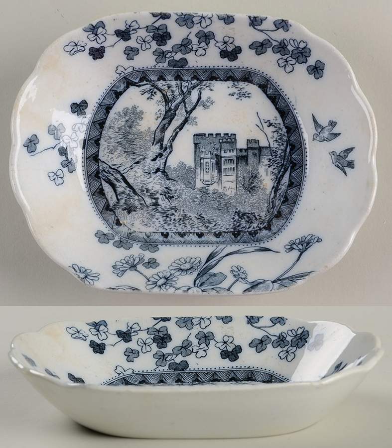 Woodland Blue 5" Sweet Meat Dish by Brownfield-1