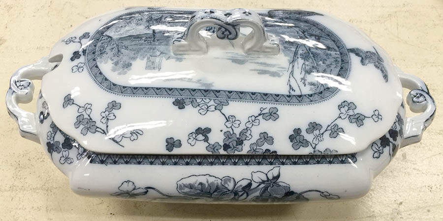 Woodland Blue Tureen &  Lid by Brownfield-1