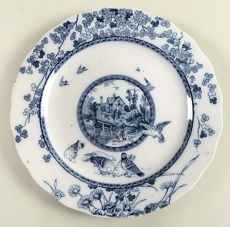 Woodland Blue Salad Plate by Brownfield-1