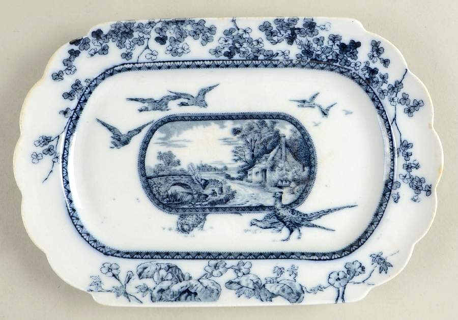 Woodland Blue Underplate for Oval Tureen by Brownfield-1