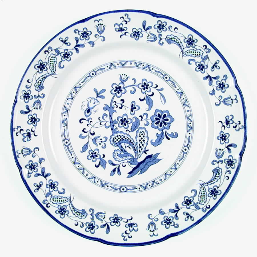 Blue Garden Dinner Plate by Baker, Hart & Stuart-1