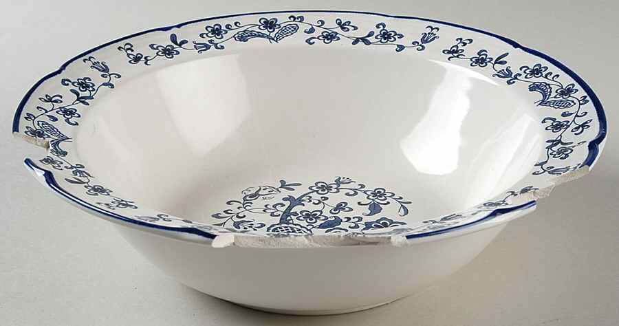 Blue Garden 9" Round Vegetable Bowl by Baker, Hart & Stuart-1