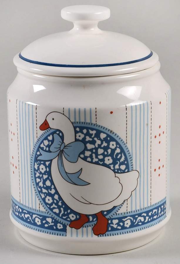 Blue Goose Medium Canister & Lid by Baker, Hart & Stuart-1