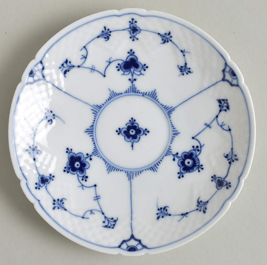 Blue Traditional (No Trim) Saucer for Flat Cup by Bing & Grondahl-1