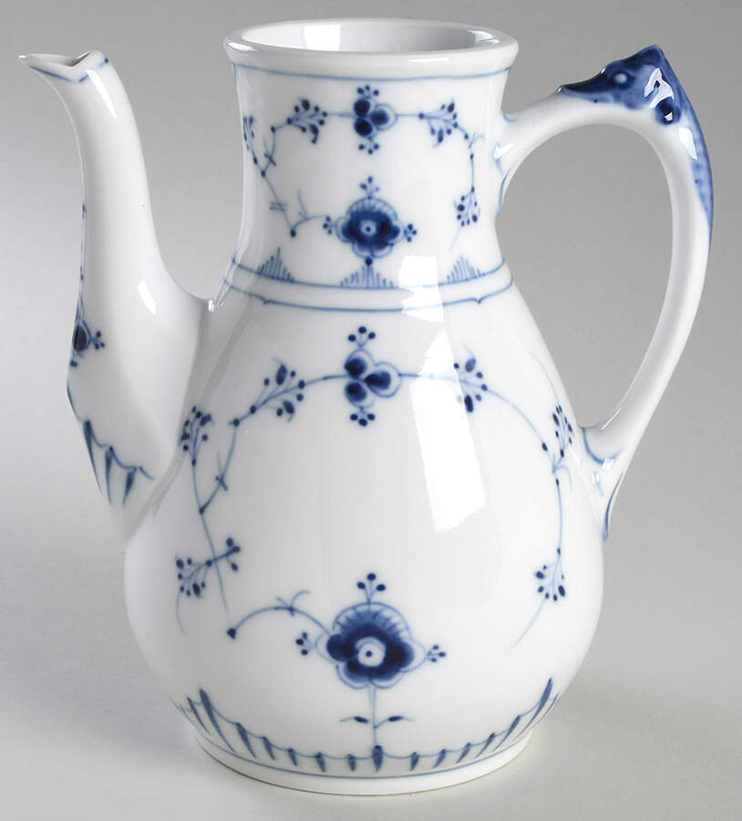 Blue Traditional (No Trim) Coffee Pot No Lid by Bing & Grondahl-1