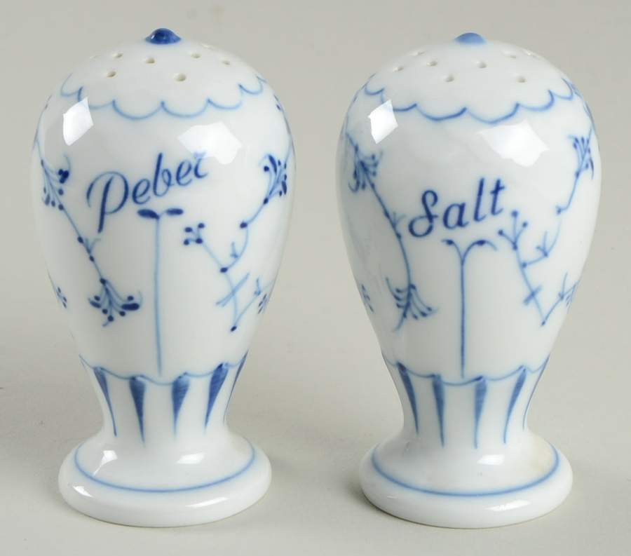 Blue Traditional (No Trim) Salt & Pepper Set by Bing & Grondahl-1