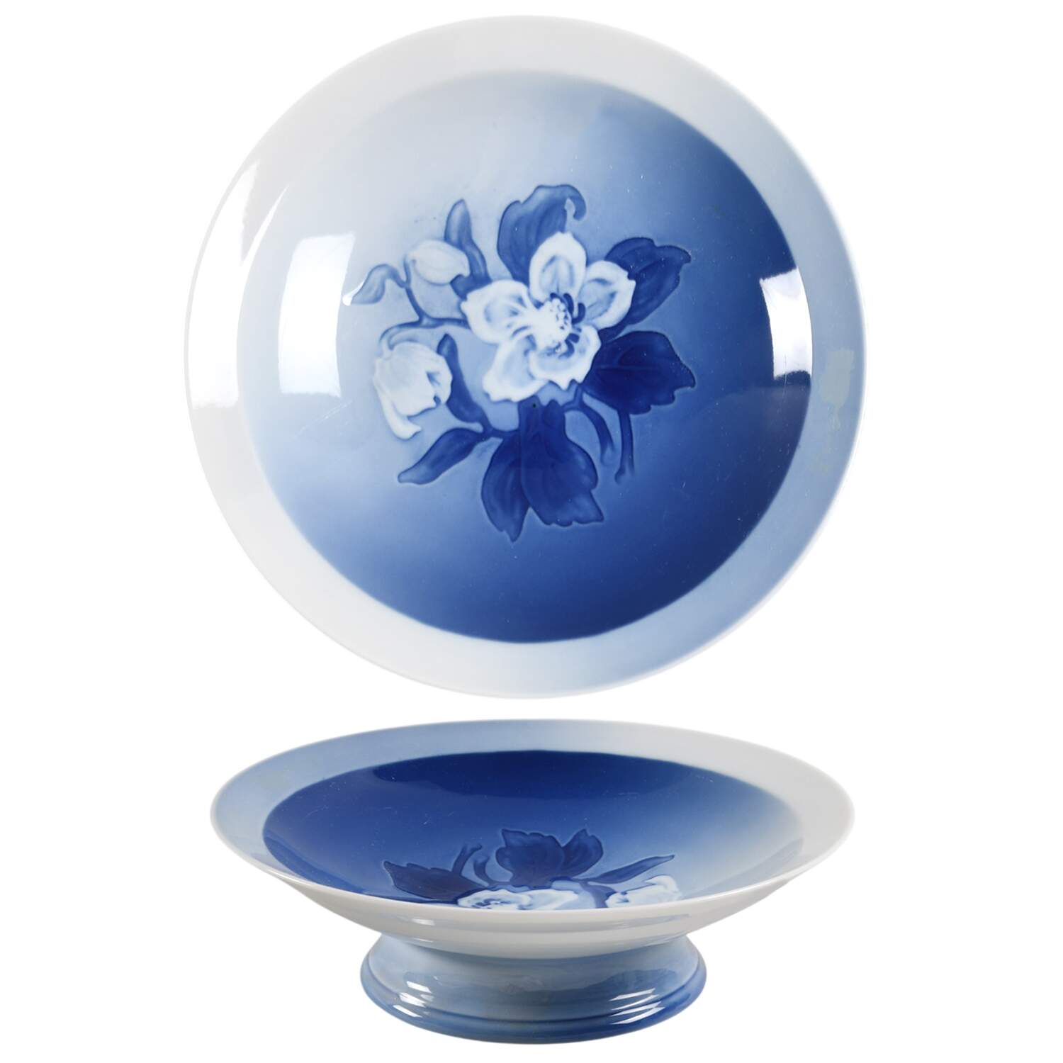 Christmas Rose Round Compote (Height X Width) by Bing & Grondahl-1
