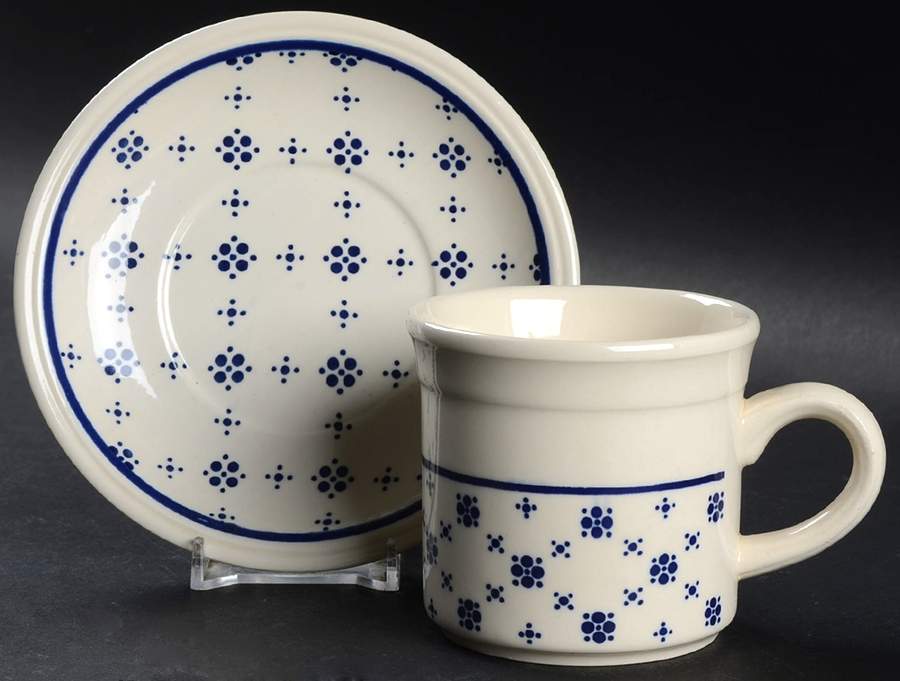 BIL1 Flat Cup & Saucer Set by Biltons Ltd-1