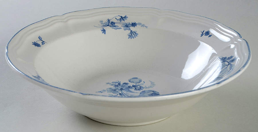 Jardin Bleu 9" Round Vegetable Bowl by Brick Oven-1