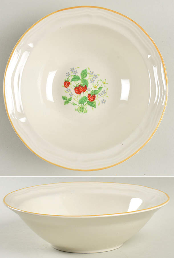 Strawberries Rim Cereal Bowl by Brick Oven-1