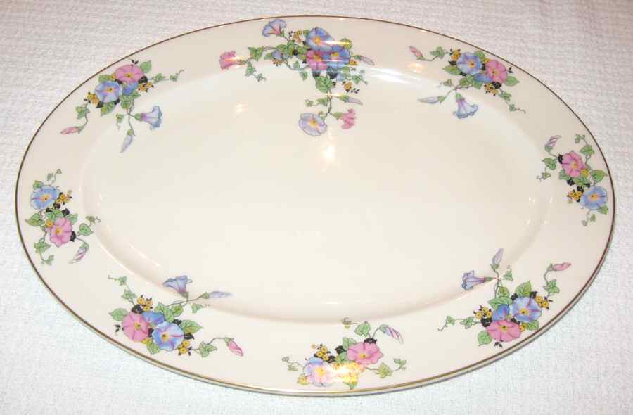 BLE1 15" Oval Serving Platter by Morgan Belleek (USA)-1
