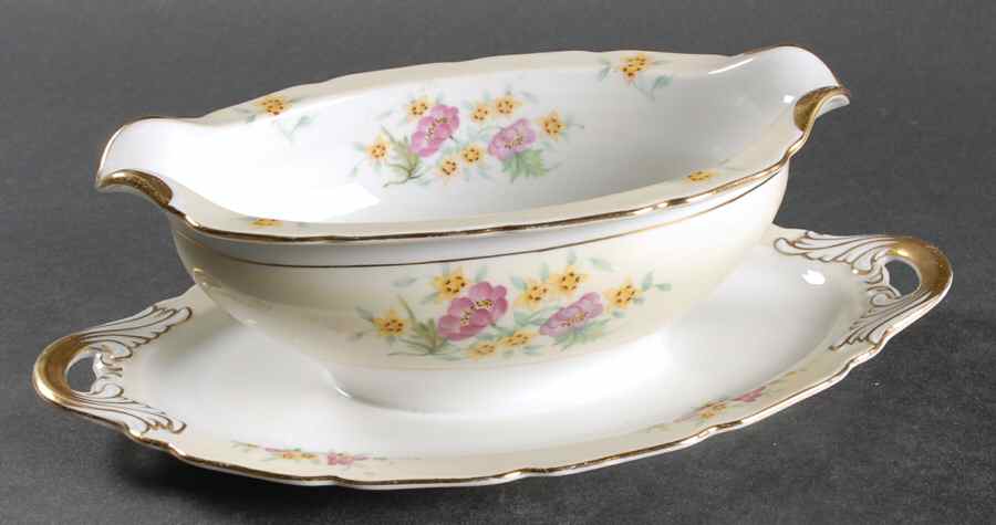 Angeles Gravy Boat with Attached Underplate by Black Knight-1