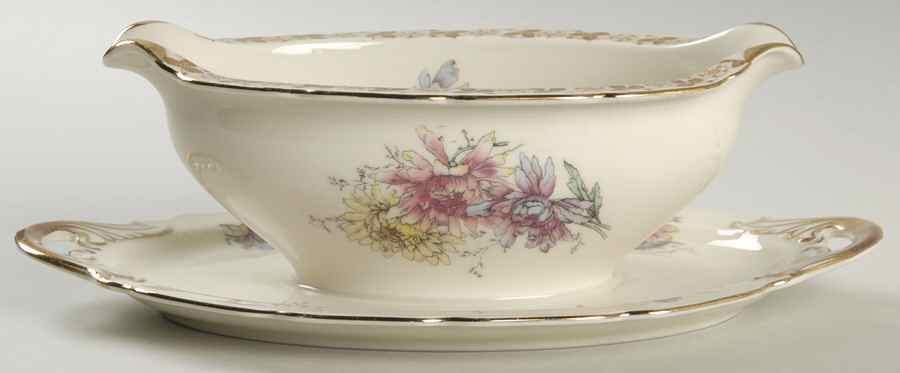 Thelma Gravy Boat with Attached Underplate by Black Knight-1