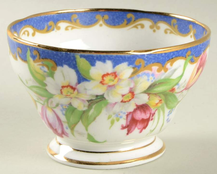 Narcissus (Blue) Mini Open Sugar Bowl by Bell China-1