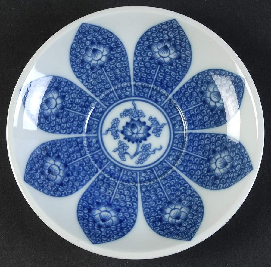 Blue Lotus Saucer for Cream Soup Bowl by Block-1
