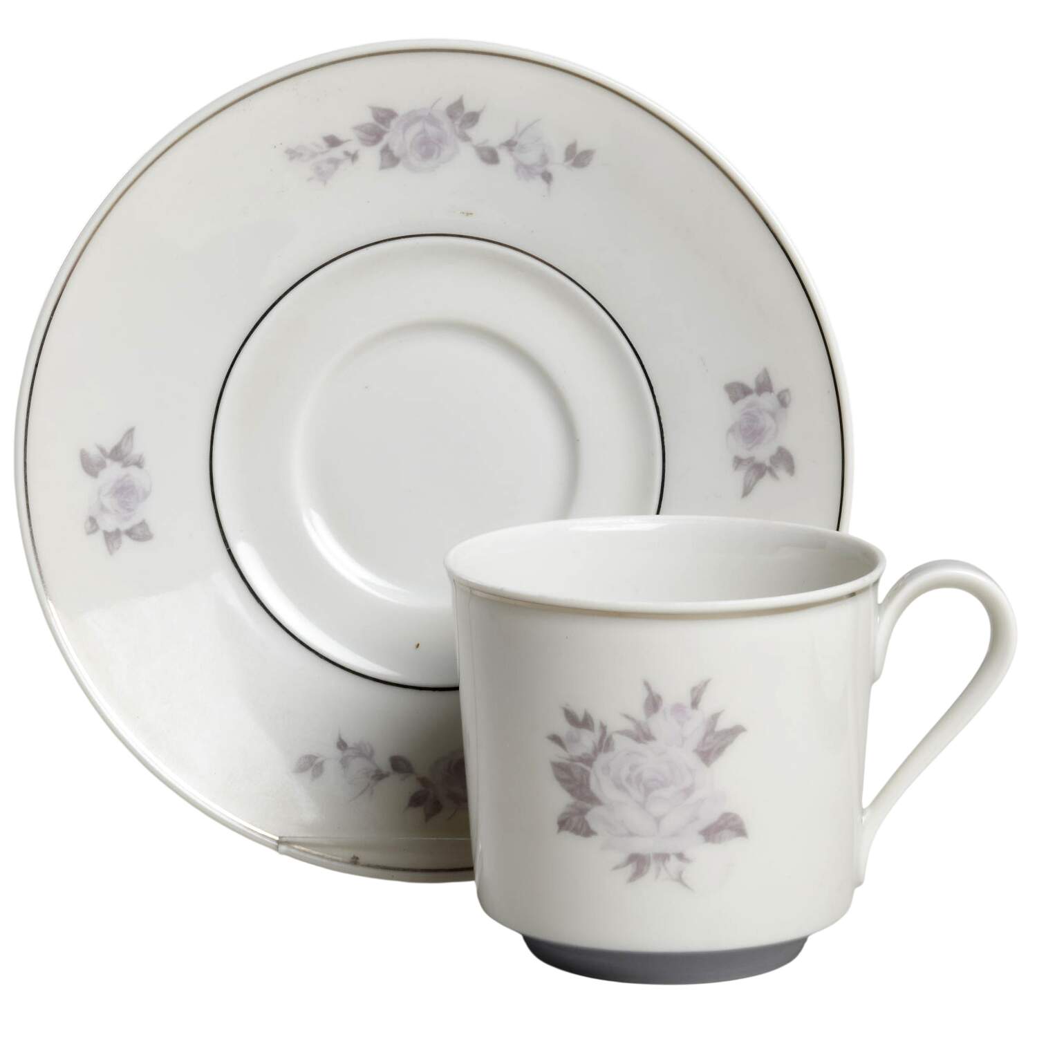 Chateau Rose Flat Cup & Saucer Set by Block-1