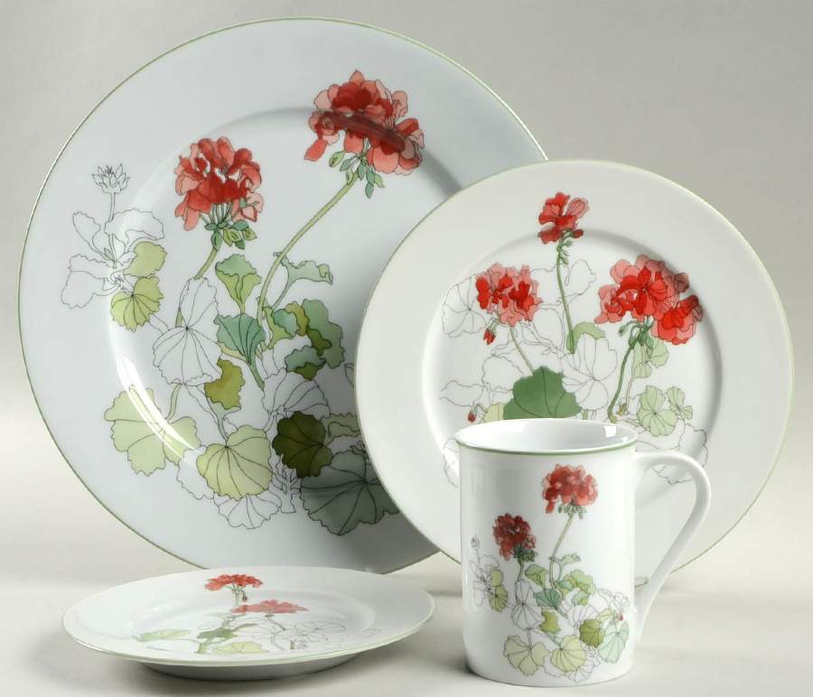 Geranium 4 Piece Place Setting by Block-1