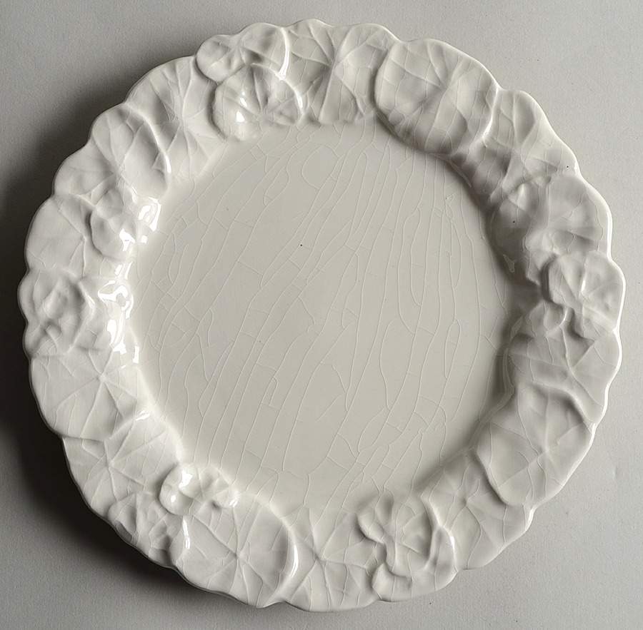 Nasturtium White Salad Plate by Block-1