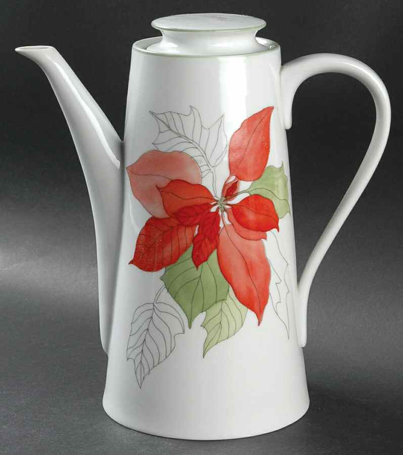 Poinsettia Coffee Pot & Lid by Block-1