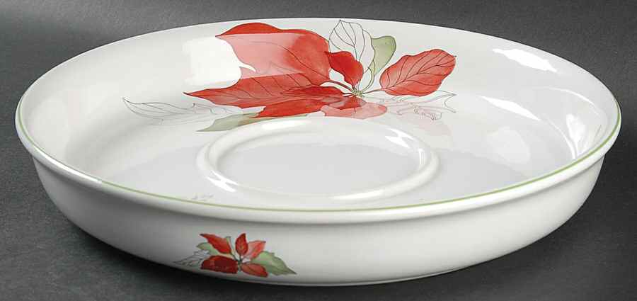 Poinsettia Chip Bowl/Plate for Chip & Dip Set by Block-1