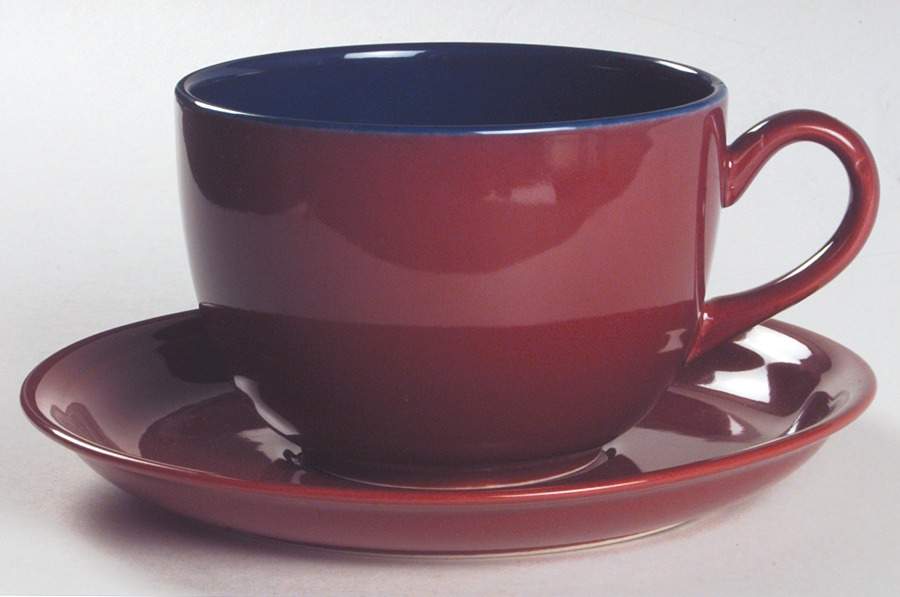 Rainbow Cranberry Jumbo Cup & Saucer Set by Block-1