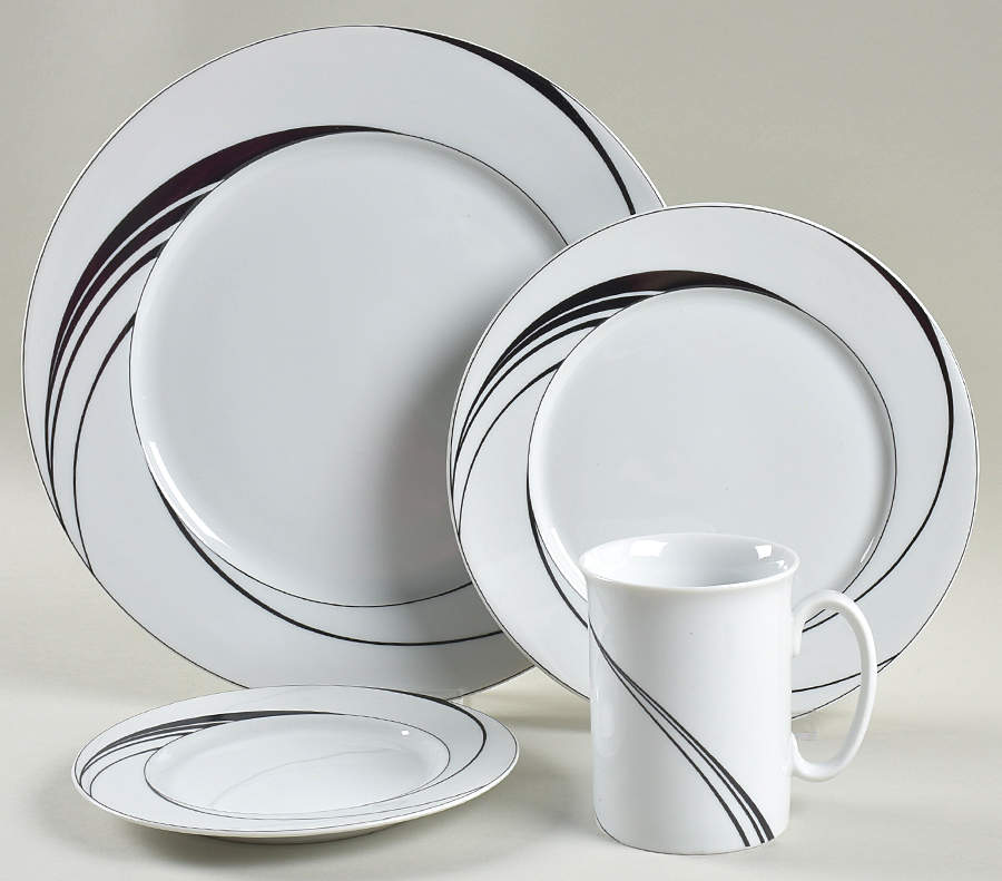 White Pearl 4 Piece Place Setting by Block-1