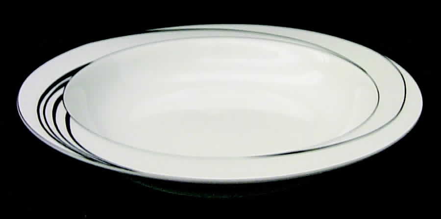 White Pearl Rim Soup Bowl by Block-1