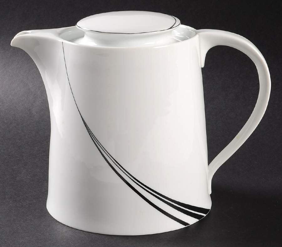 White Pearl Teapot & Lid by Block-1