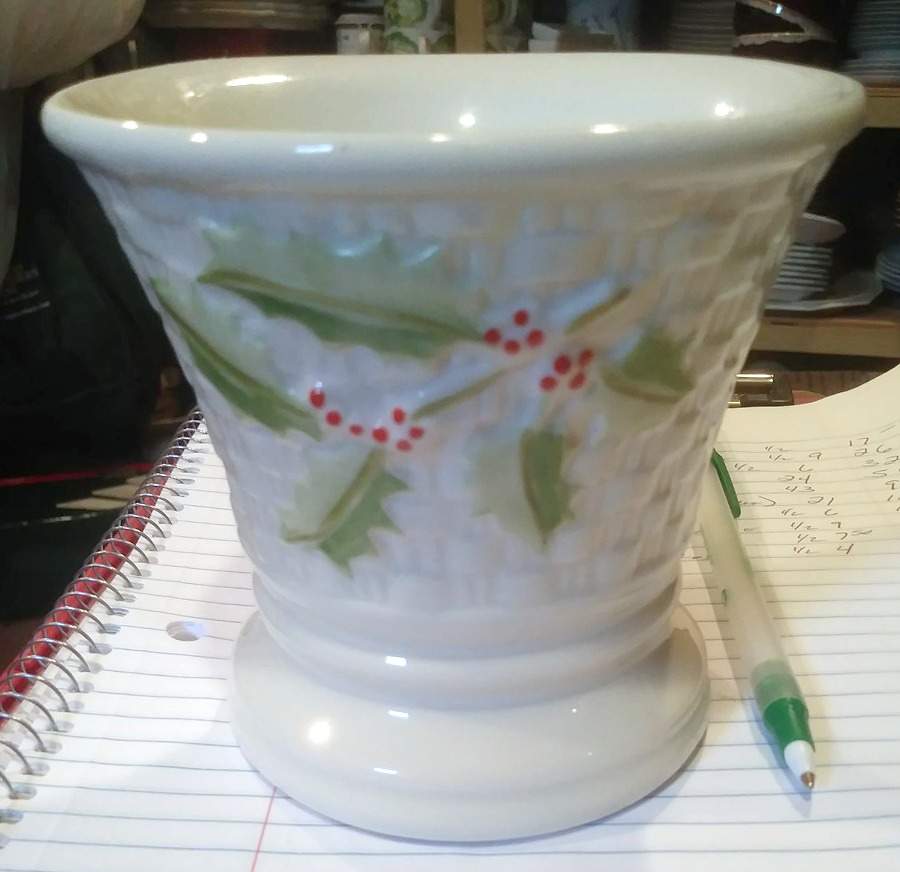 Enchanted Holly 4" Spill Vase by Belleek Pottery (Ireland)-1
