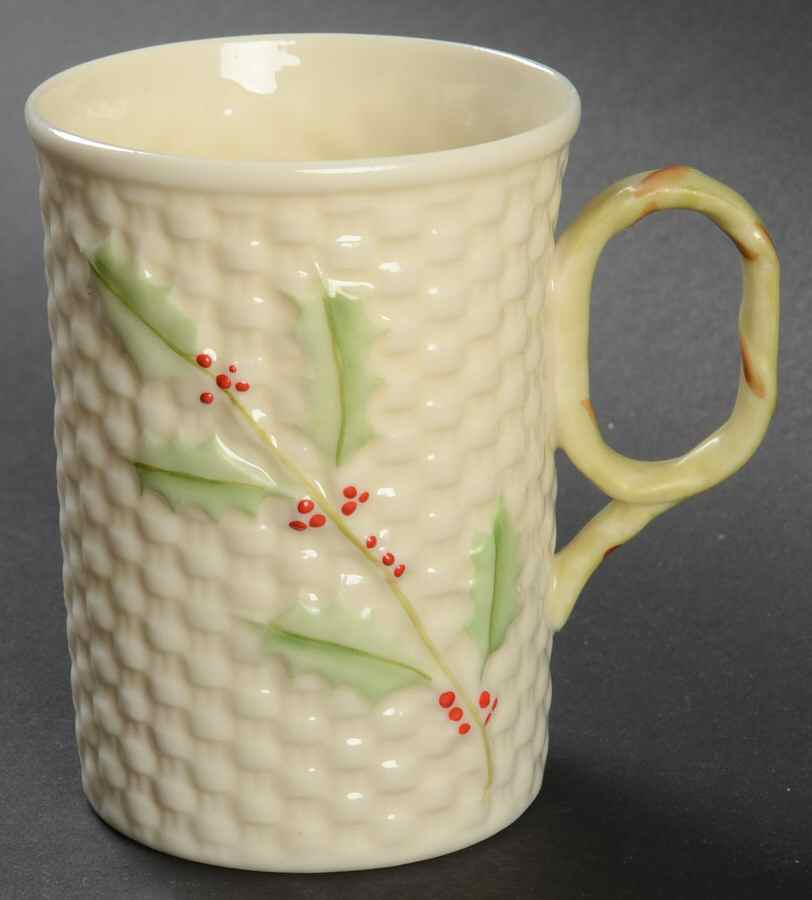 Enchanted Holly Mug by Belleek Pottery (Ireland)-1