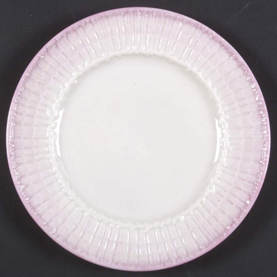 Limpet Pink (No Trim, Smooth) Salad Plate by Belleek Pottery (Ireland)-1
