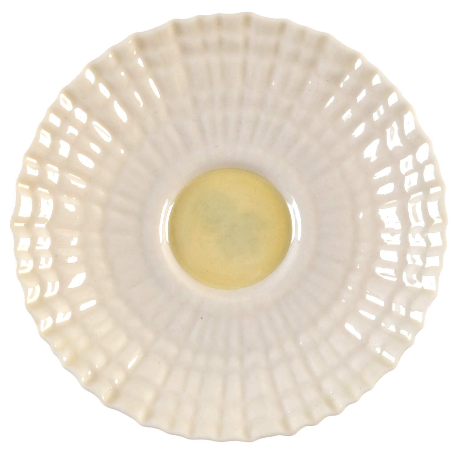 Limpet Yellow Saucer for Flat Cup by Belleek Pottery (Ireland)-1