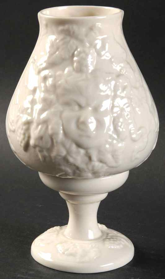 Mask (Irish) (No Lustre Accent) Hurricane Votive & Globe by Belleek Pottery (Ireland)-1