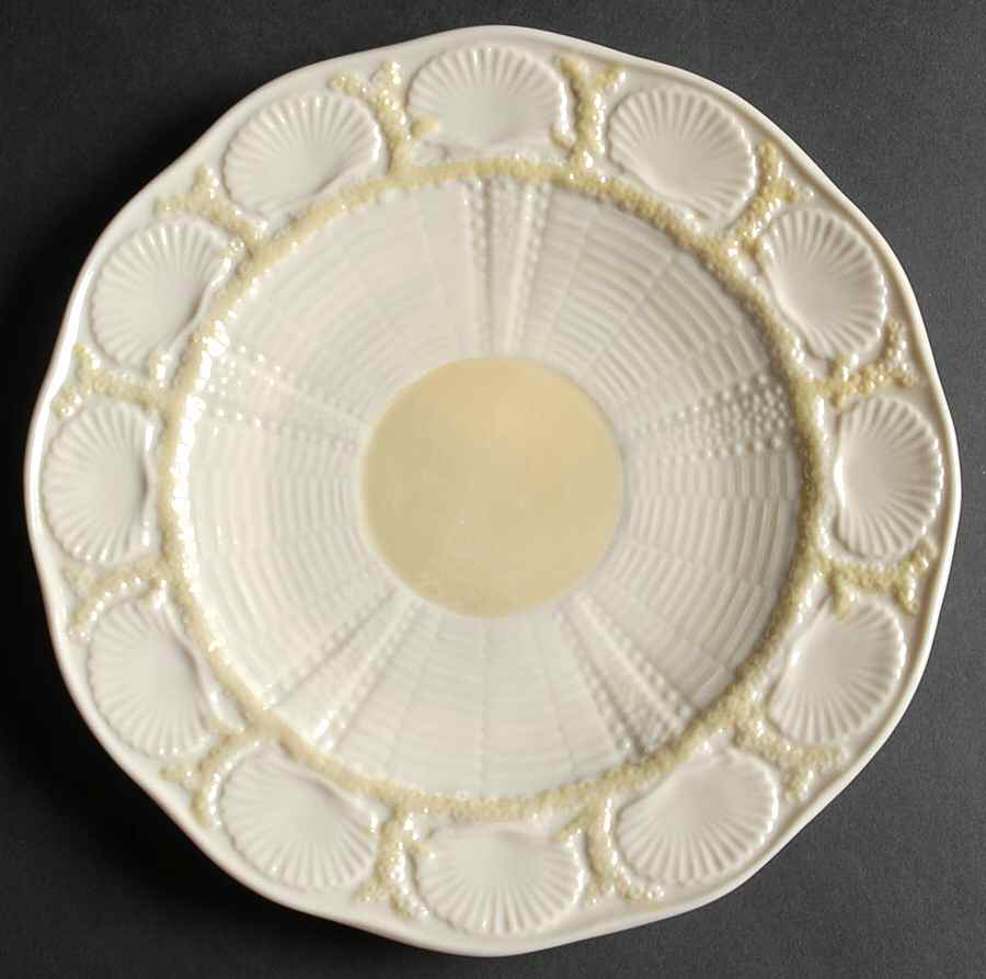 New Shell Yellow Salad Plate by Belleek Pottery (Ireland)-1