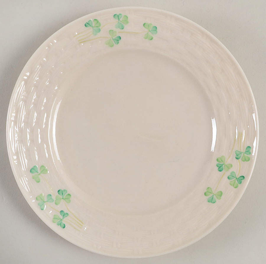 Shamrock Bread & Butter Plate by Belleek Pottery (Ireland)-1