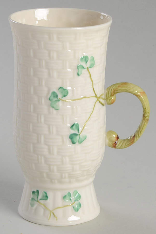Shamrock Irish Coffee Mug by Belleek Pottery (Ireland)-1