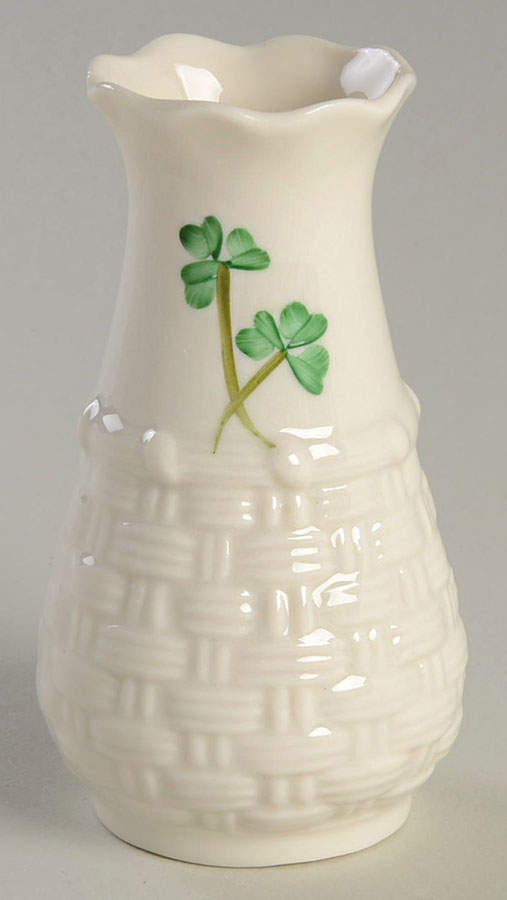 Shamrock 4" Bud Vase by Belleek Pottery (Ireland)-1