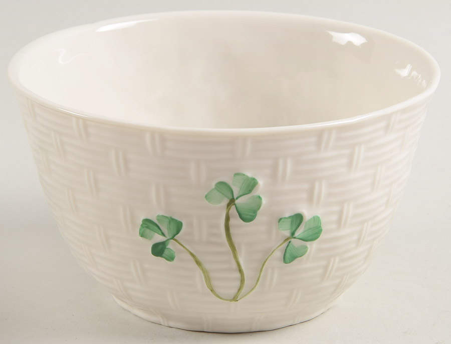 Shamrock Chip & Dip-Dip Bowl Only by Belleek Pottery (Ireland)-1