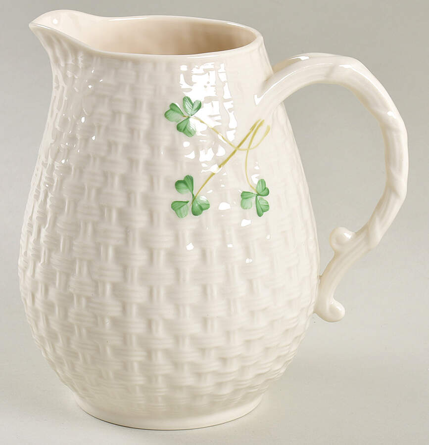 Shamrock 38 Oz Pitcher by Belleek Pottery (Ireland)-1