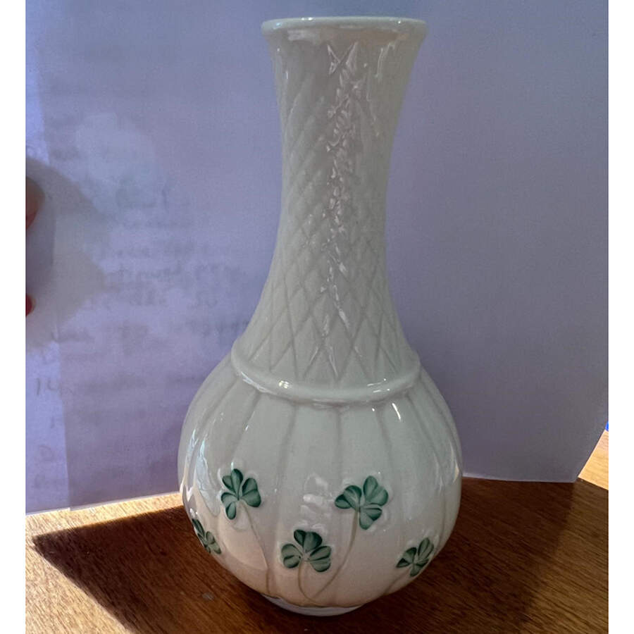 Shamrock 5" Vase by Belleek Pottery (Ireland)-1