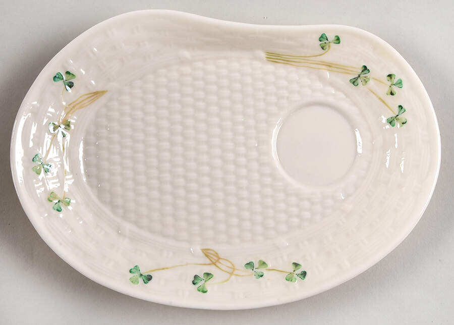 Shamrock Snack Plate by Belleek Pottery (Ireland)-1