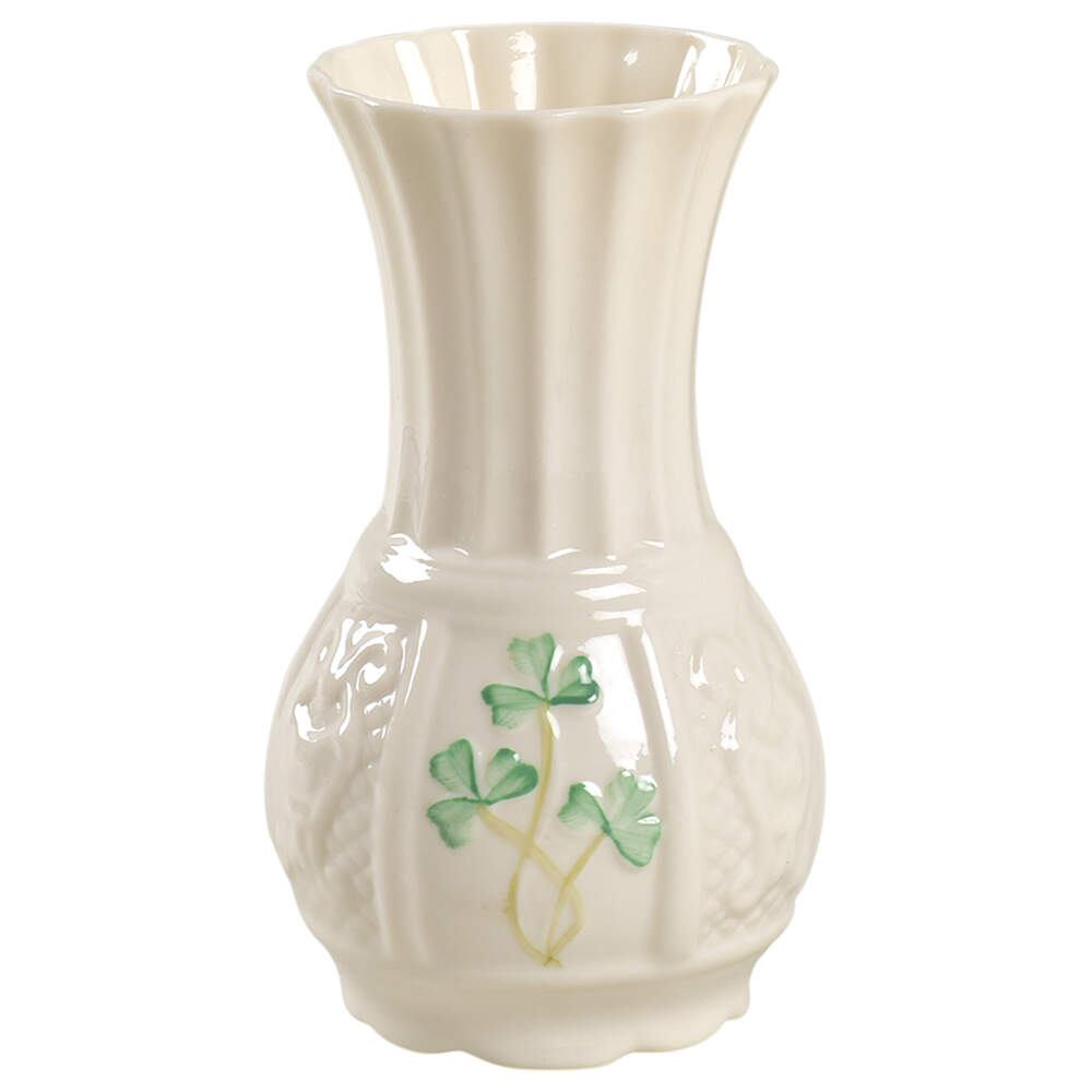 Shamrock 4" Nadine Spill Vase by Belleek Pottery (Ireland)-1
