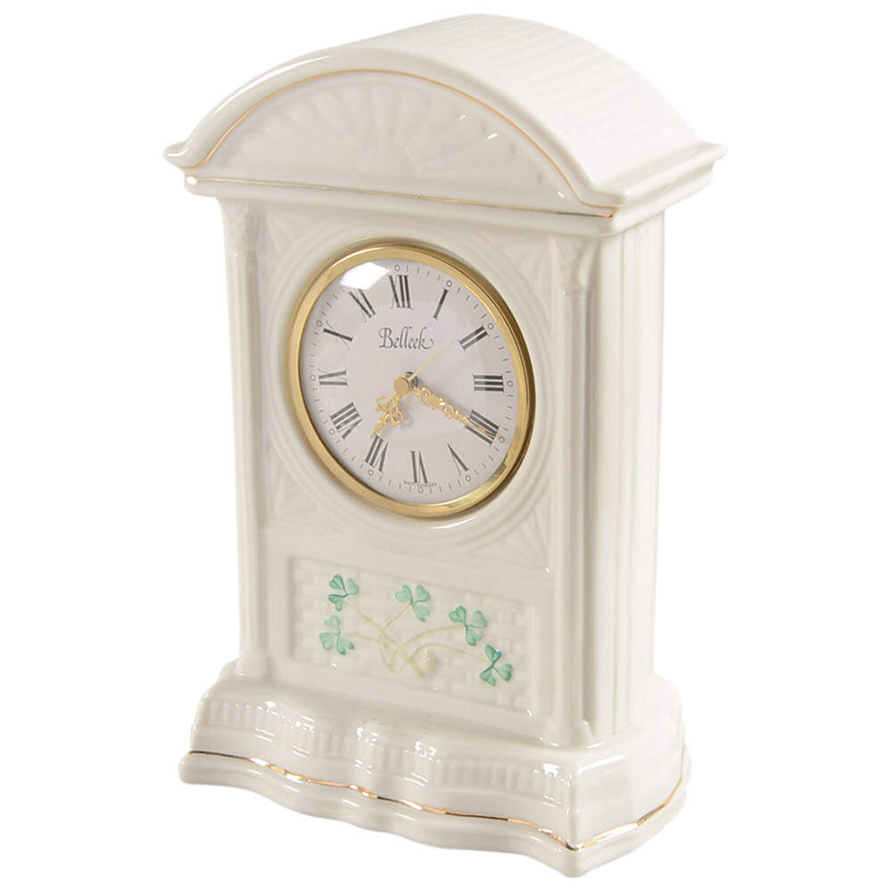 Shamrock Mantel Clock by Belleek Pottery (Ireland)-1