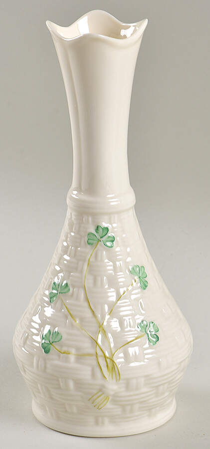 Shamrock 7" Vase by Belleek Pottery (Ireland)-1
