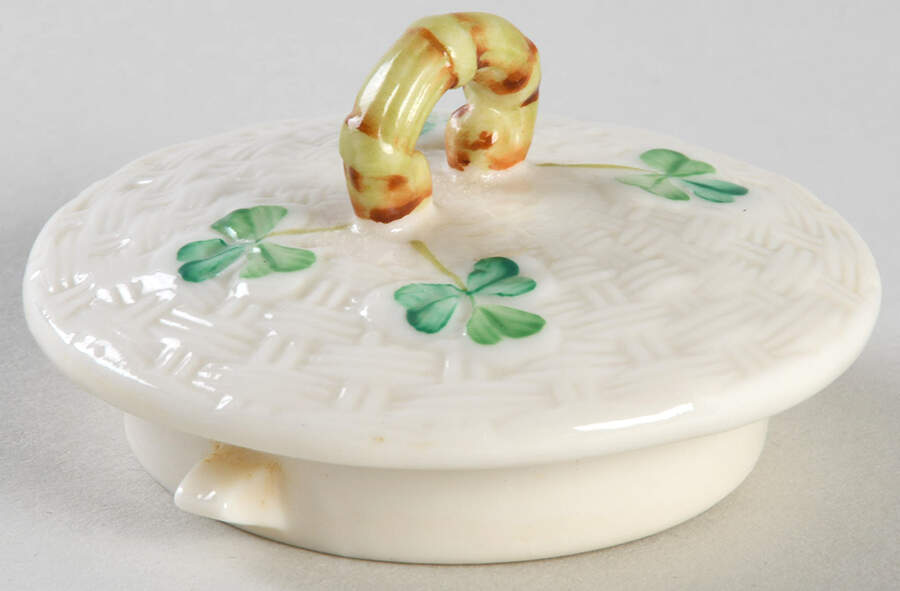 Shamrock Lid for Small Teapot by Belleek Pottery (Ireland)-1