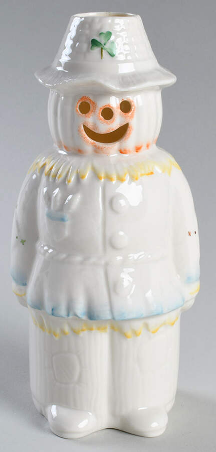 Shamrock Scarecrow Votive by Belleek Pottery (Ireland)-1