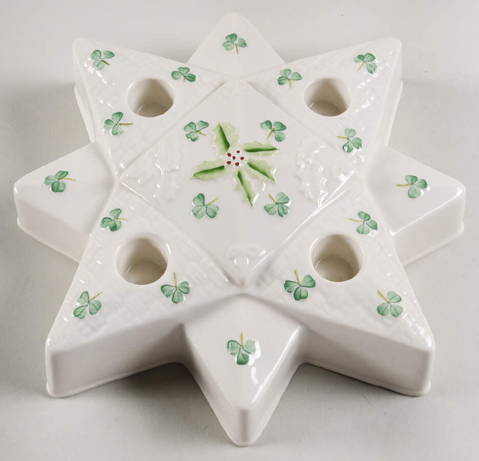 Shamrock Star of Hope Advent Wreath by Belleek Pottery (Ireland)-1