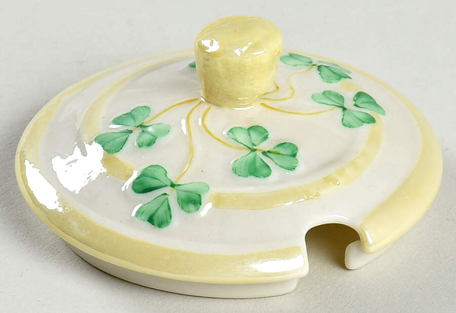 Shamrock Lid for Marmalade by Belleek Pottery (Ireland)-1
