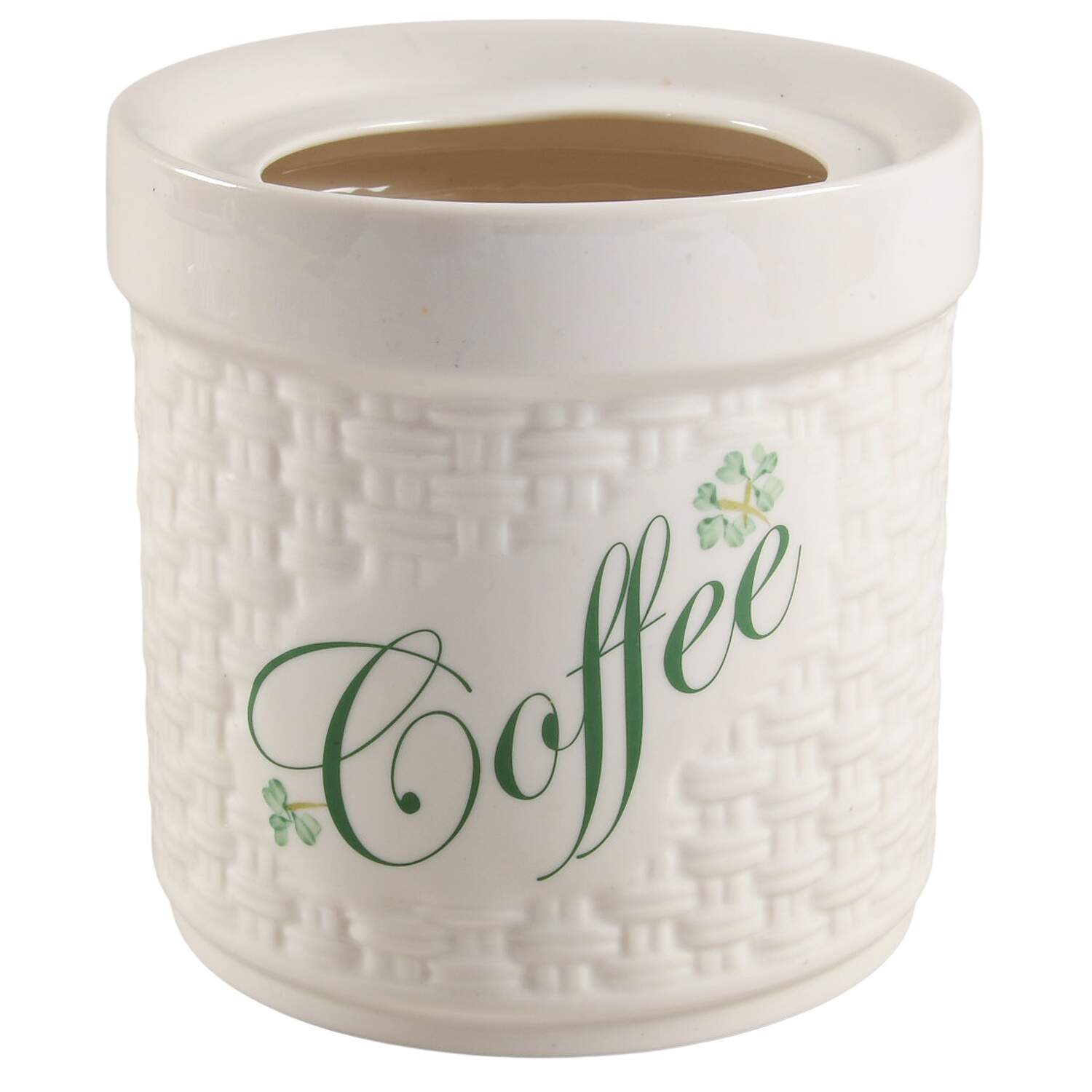Shamrock Coffee Canister No Lid by Belleek Pottery (Ireland)-1