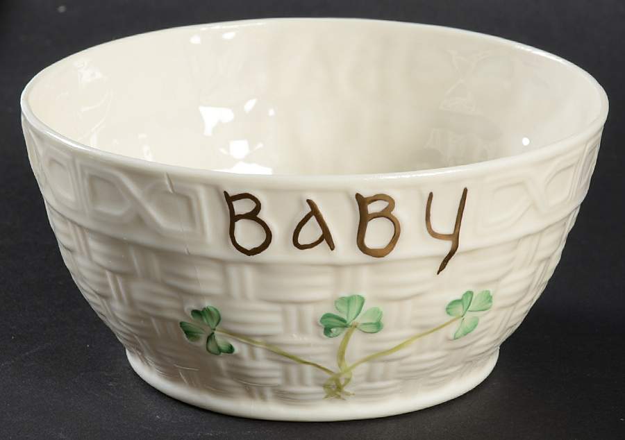 Shamrock Baby Bowl by Belleek Pottery (Ireland)-1